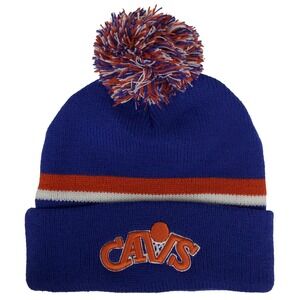 Cleveland Cavs Mitchell & Ness NBA Cuff Knit‎ Beanie Hat Cap 3D Logo Blue New